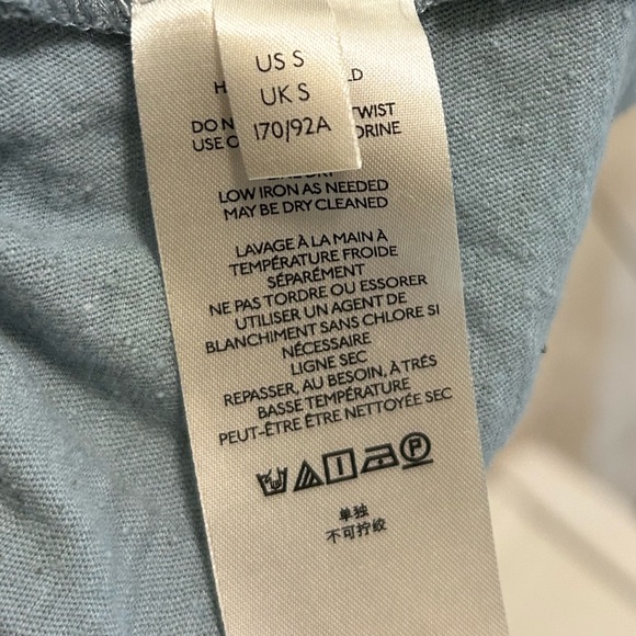 Free People Boho Embroidered Peasant Top Deep V Neck Long Sleeve Size S Gypsy - Picture 6 of 6